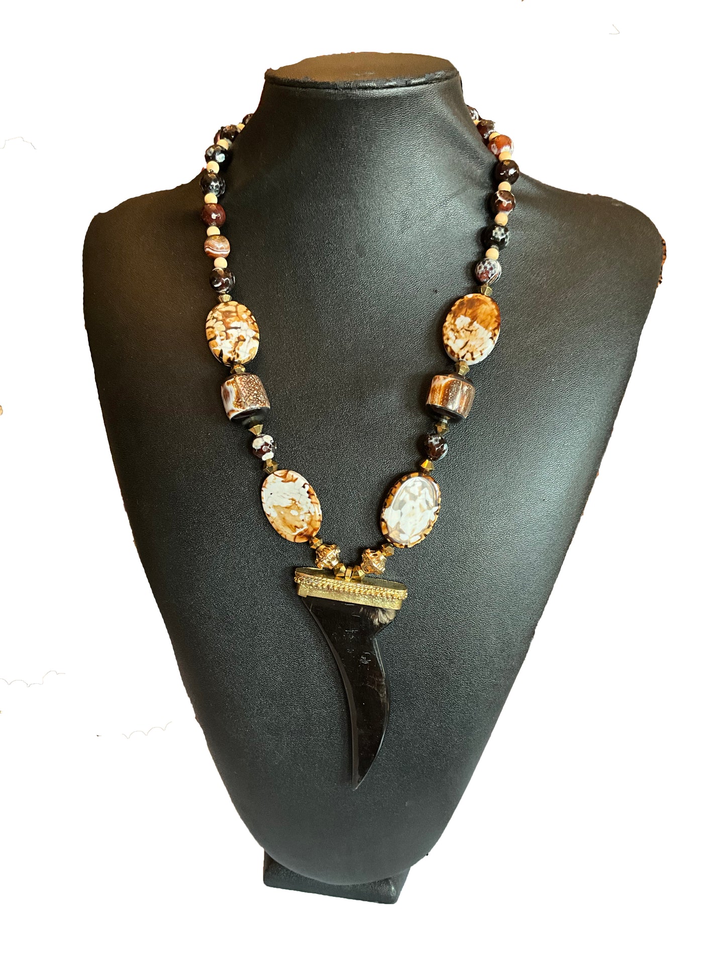 Covered Elk Bone Pendant