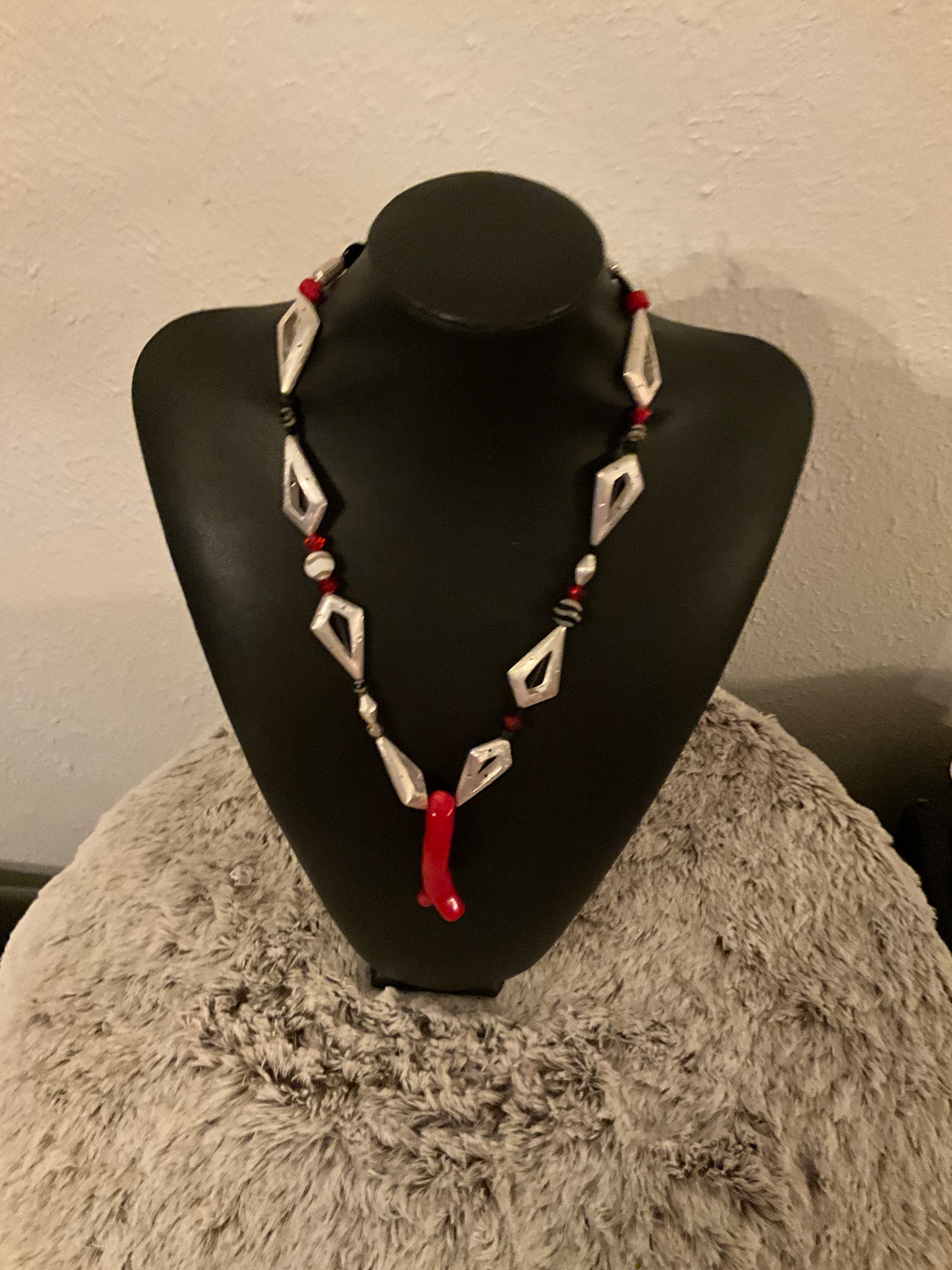Red & Silver Necklace