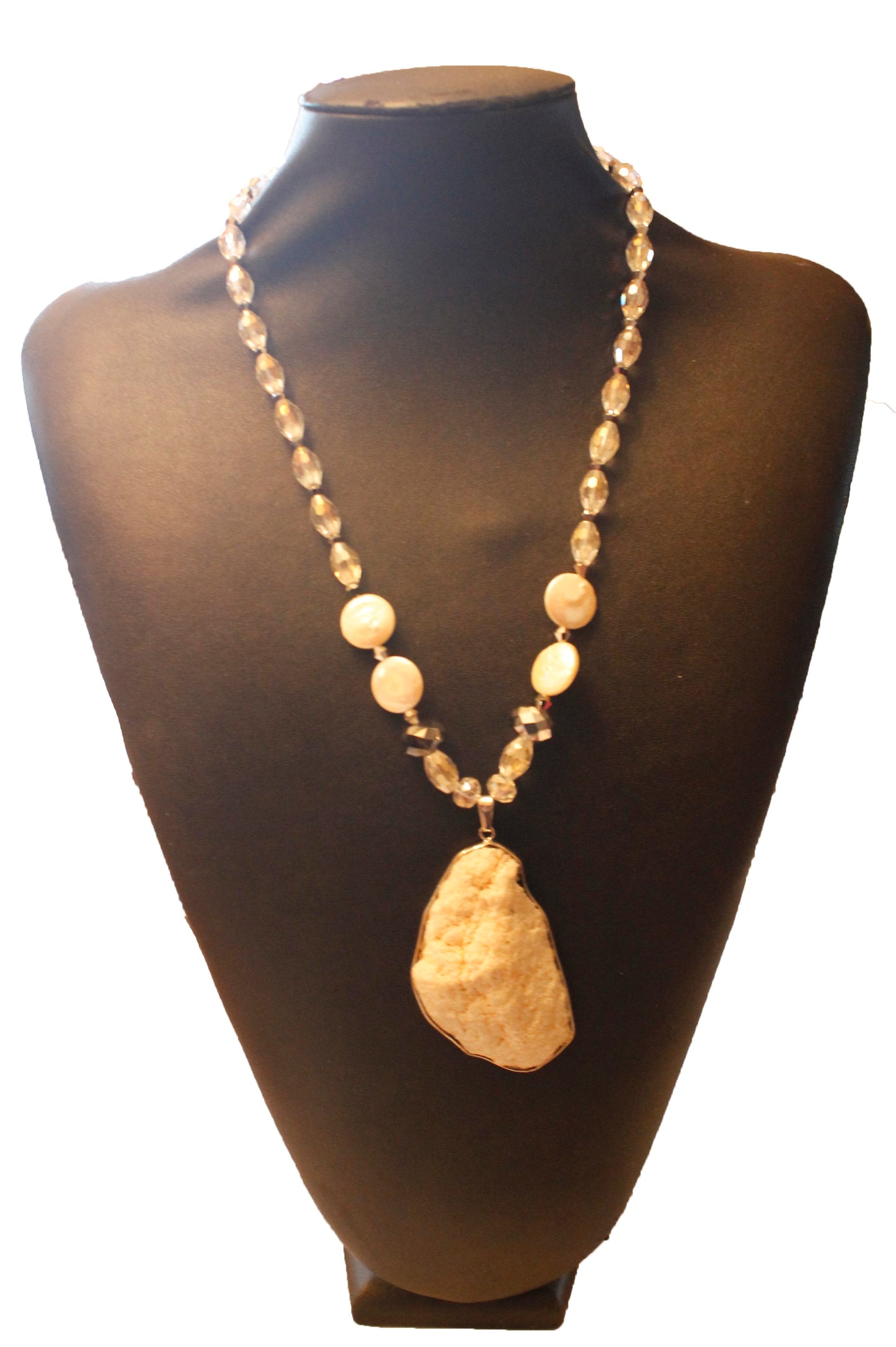 Orange Faced Fire Agate Pendant