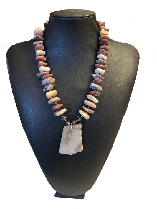 Grey Mookite Pendant