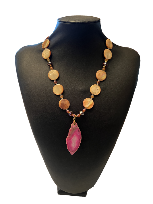 Pink Agate Pendant