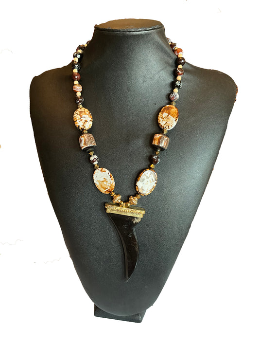 Covered Elk Bone Pendant