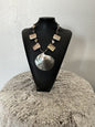 Brown Crystal and Mother of Pearl