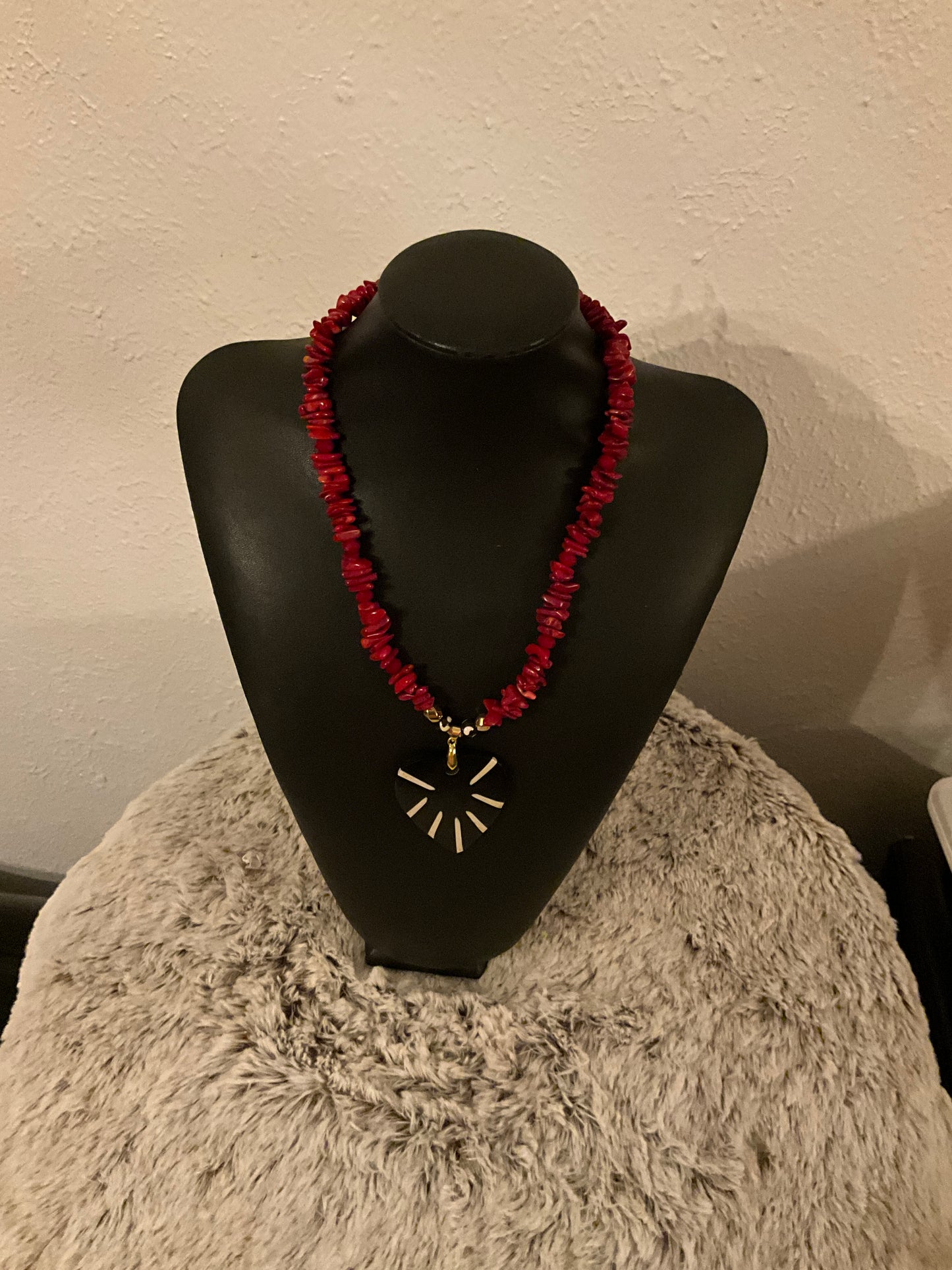 Red Horn Bone Necklace
