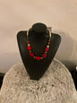Red Coral & Fishbone Necklace