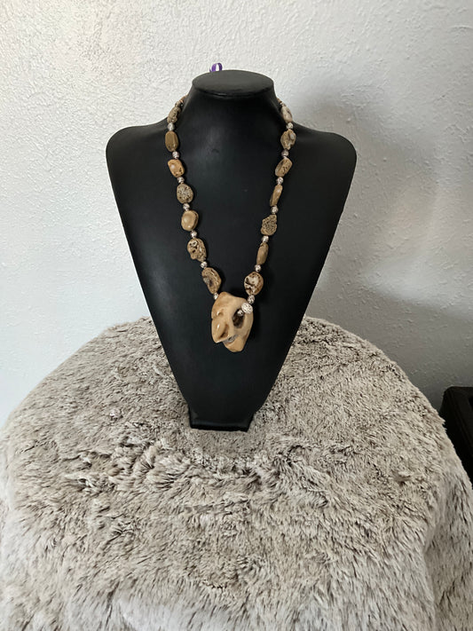 Orange Agate, Crystal Necklace