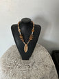 Brown Fossil Shell Necklace