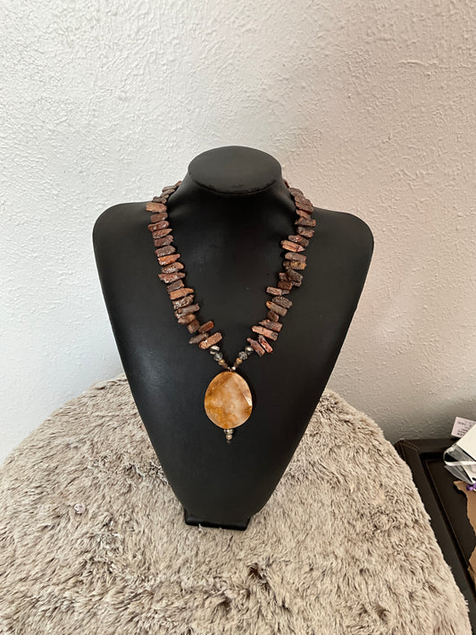 Crystal & Fossil Necklace