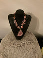 Fire Agate w/ Crystal Agate & Mother of Pearl Necklace