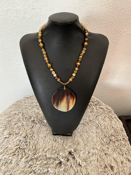 Brown Buffalo Bone Necklace