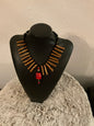 Red & Gold Coral Necklace