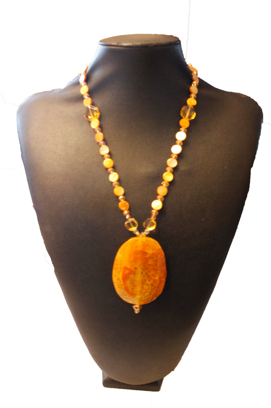 Orange Agate Necklace