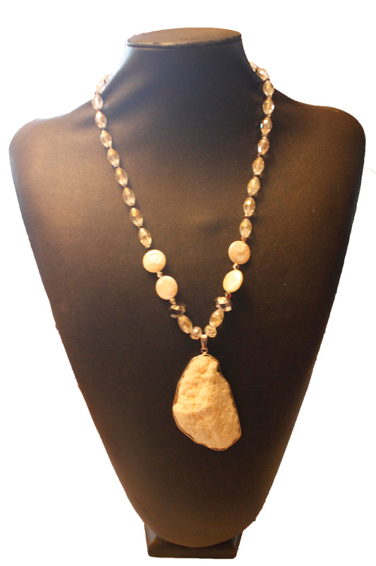 Orange Faced Fire Agate Pendant