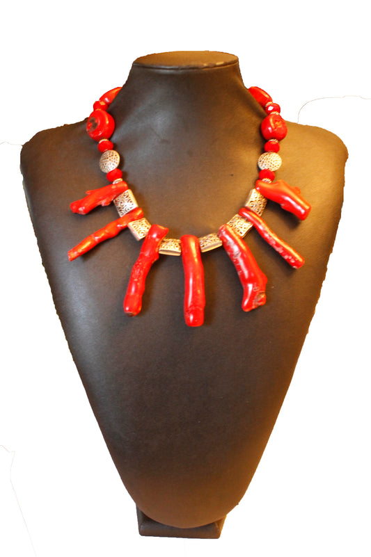 Red Finger Coral Necklace