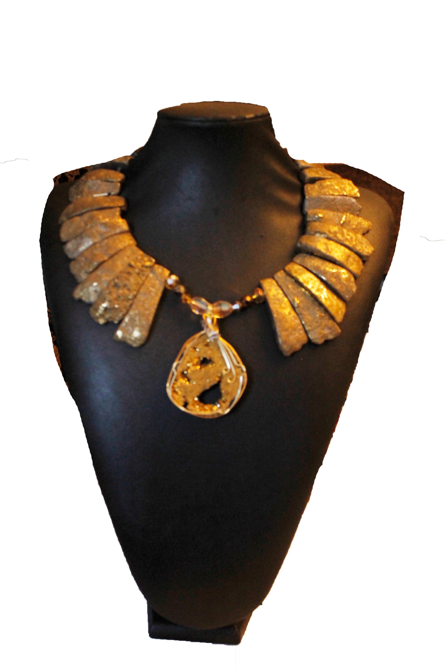 Wire Wrapped Quartz Pendant